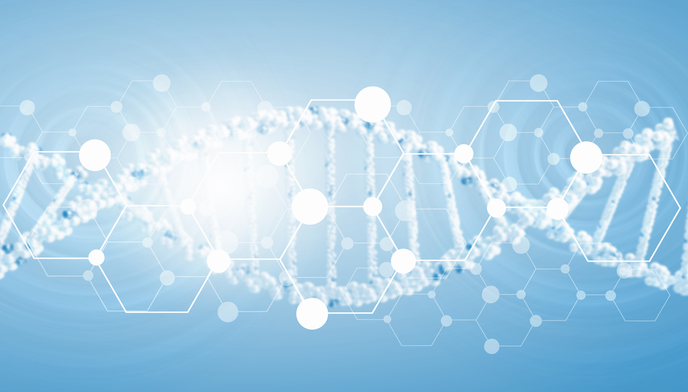 Digital background image with DNA molecules